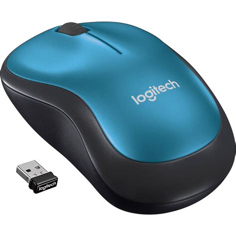 Logitech M185 Wireless Mouse (Blue/Black) 910-003636 B&H Photo