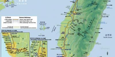 Taiwan hsr map - Tra Taiwan map (Eastern Asia - Asia)