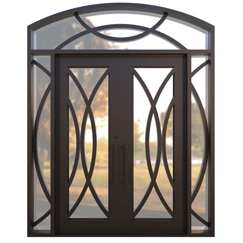 Copenhagen Iron Door with Sidelights & Transom | Iron Doors Arizona