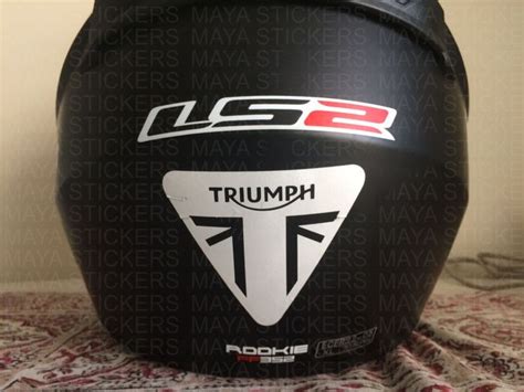Triumph new triangular logo stickers in custom colors and sizes