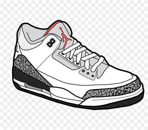 Best Free Shoe Clipart Jordan Drawing - Cartoon Jordan Shoes Png - Free ...