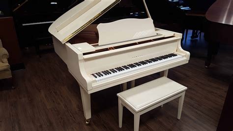 Beautiful Ivory Yamaha 5'3" Baby Grand Piano! Excellent Like-New Condition- Orem - Piano Gallery