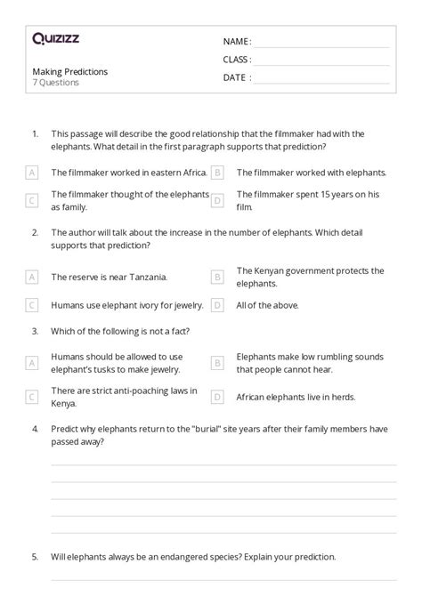 50+ Making Predictions worksheets for 3rd Grade on Quizizz | Free ...