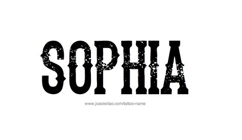 Sophia Name Tattoo Designs
