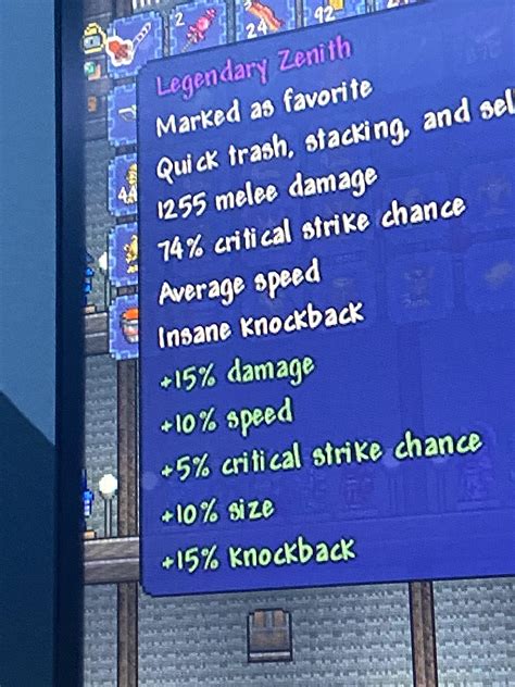 The most damage possible for the Zenith. guess how : r/Terraria