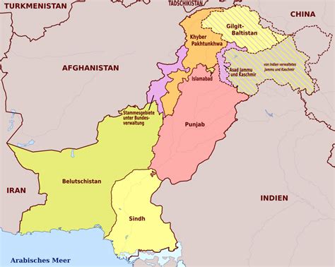 Pakistan Tourist Map intended for Printable Map Of Pakistan | Printable ...