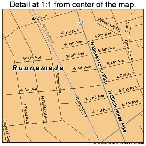 Runnemede New Jersey Street Map 3465160