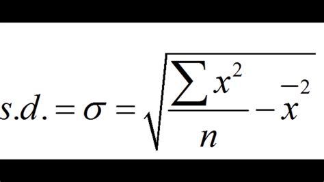 Standard deviation formula Song - Statistics A level and GCSE Maths - YouTube