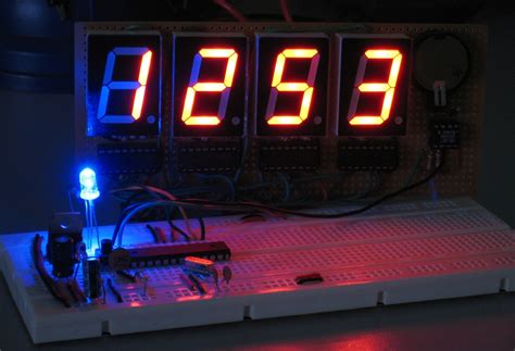 Arduino for Beginners: Digital Clock with 7-segments LED and RTC ... | led projects for ...