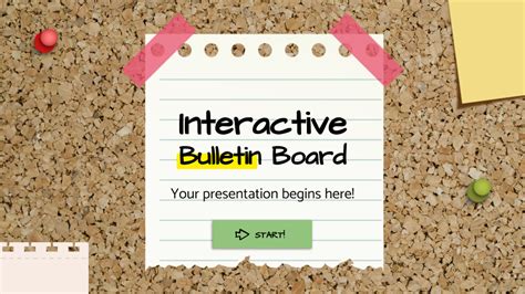 Interactive Bulletin Board Google Slides and PowerPoint template