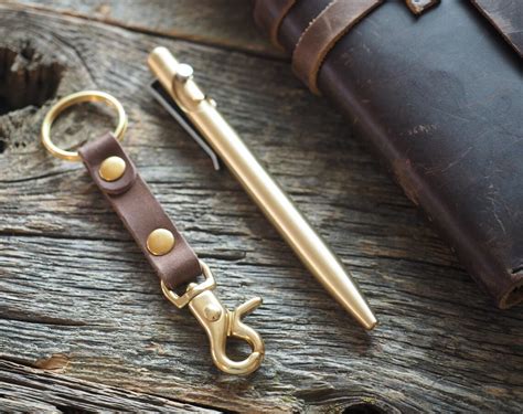 Mens Leather Keychain Leather Keyring for Men Leather Key - Etsy