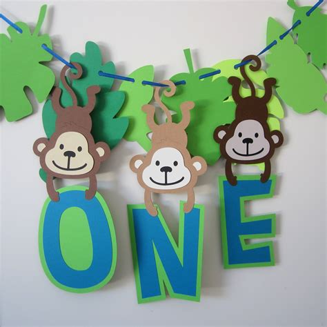 Monkey theme baby's 1st birthday monkey party decor | Etsy