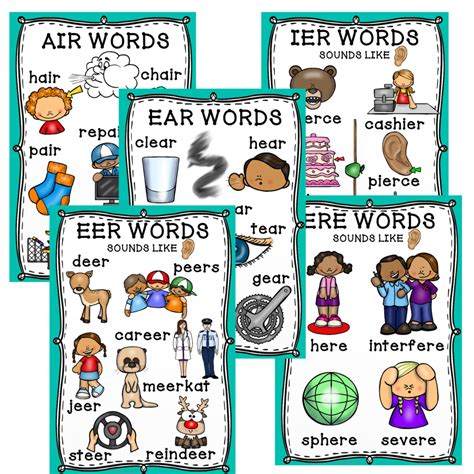 AIR, EAR, EER, IER AND ERE Sound Worksheet Bundle | Made By Teachers