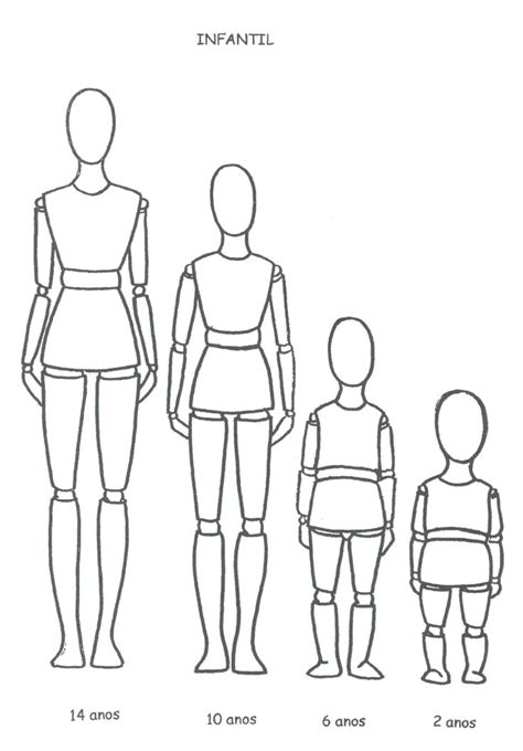 Child Fashion Template Easy Human Figure Drawing For Kids Body D I Y Your Own Childrens Design ...