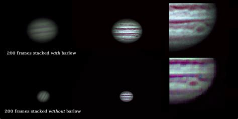 Jupiter - Barlow lens vs no Barlow lens (2.5x) [Comparison ...