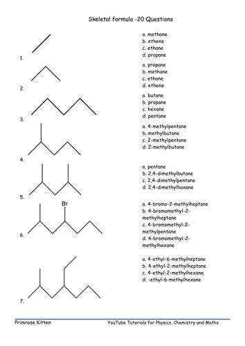 Skeletal Formula for A-Level Inc. Edpuzzle link | Teaching Resources | Skeletal formula, Study ...