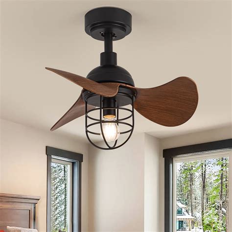 WWM 52 Inch Rustic Outdoor Ceiling Fan With Light Remote Control, Wood Blades, Include Bulbs ...