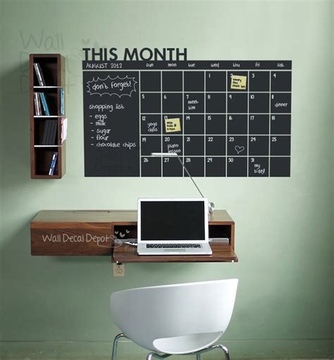 Daily Chalkboard Wall Calendar | Removable Wall Decals & Stickers by My ...