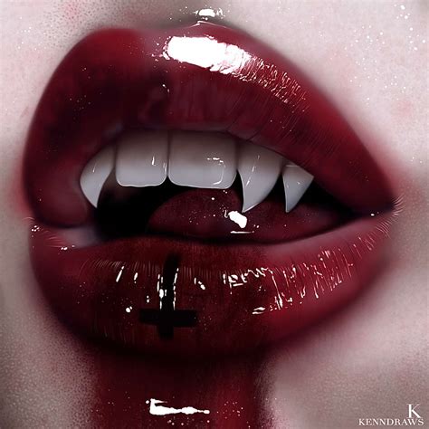 Vampire Lips, Me, Digital Painting, 2020 : r/Art