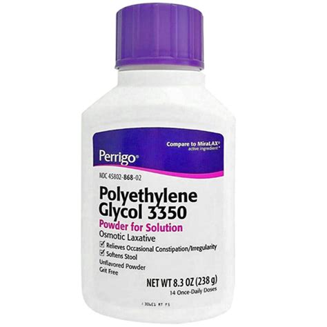 Polyethylene Glycol 3350 Powder, 8.3 oz — Mountainside Medical Equipment