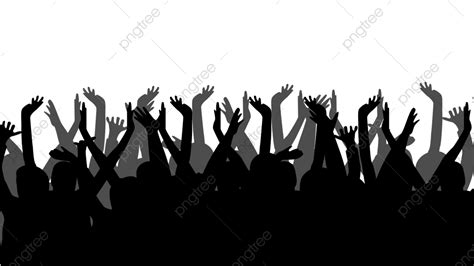 People Partying Silhouette Vector PNG, People Silhouette Or Party ...