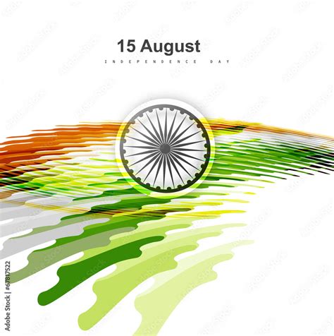 15th of August indian flag texture wave design with colorful vec Stock ...