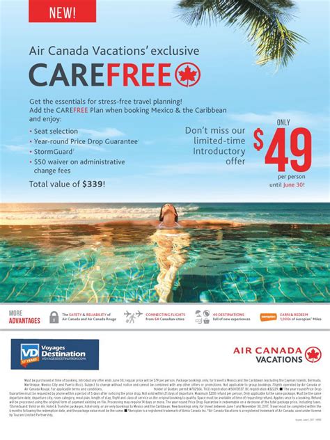 Air Canada Vacations' exclusive CAREFREE | Voyages Destination