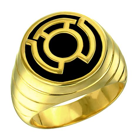 Sinestro Corps Inspired Silver Ring Yellow Gold Plt Jewelry