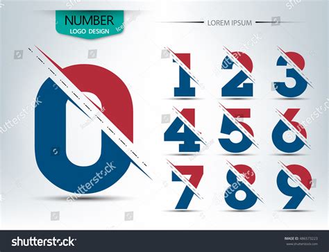 Number Font Template Set Numbers Logo Stock Vector (Royalty Free) 486573223