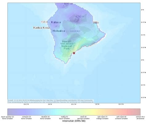 Erdbeben (M5.0) auf Hawaii beschädigt Gebäude