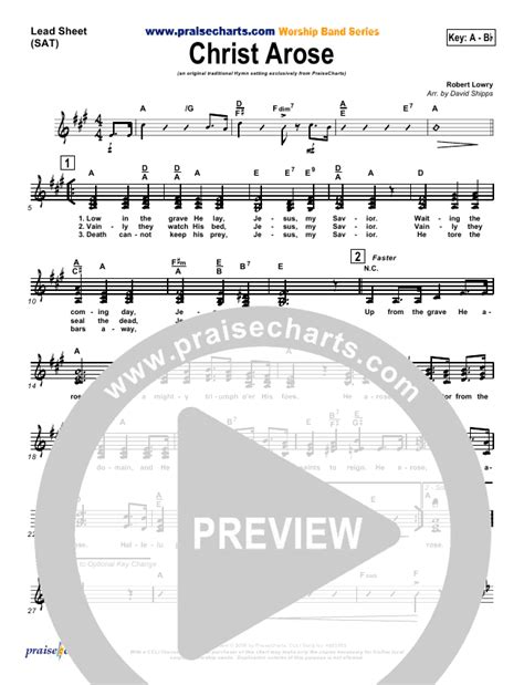 Christ Arose Sheet Music PDF (PraiseCharts / Traditional Hymn) - PraiseCharts