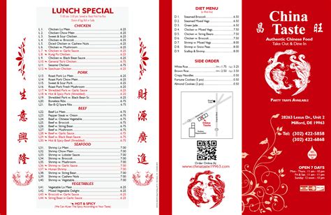 China Taste - Menu