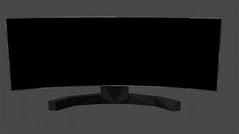 3D model 42 inch curved monitor VR / AR / low-poly | CGTrader