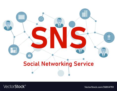 Sns social networking service people connection Vector Image