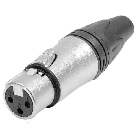 Seismic Audio - Premium 3 Pin XLR Female Cable Connector - Microphone Plug - New Silver ...