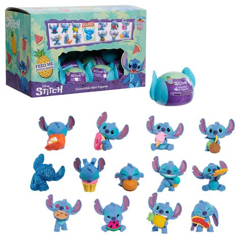 Disney Stitch Feed Me Series Capsule Collectible Mini Figures, Officially Licensed Kids Toys for ...