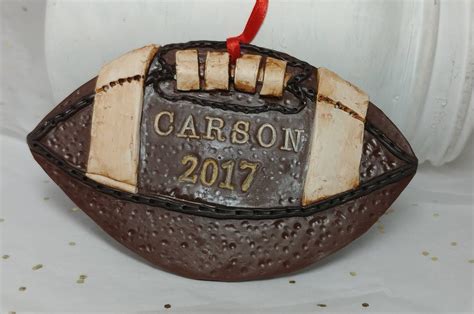 Football Ornament Personalized Ornament Football Christmas - Etsy