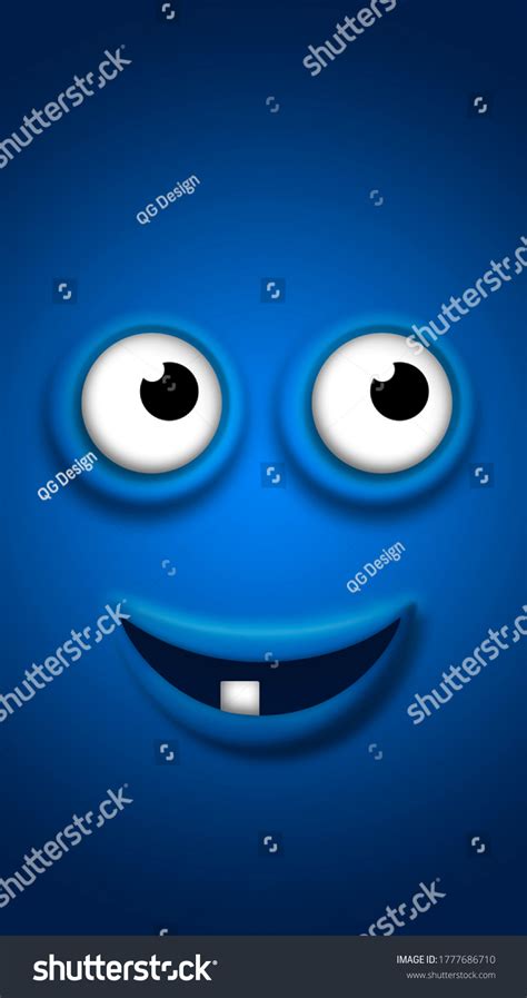 Blue Emoji Wallpaper Face Stock Illustration 1777686710 | Shutterstock