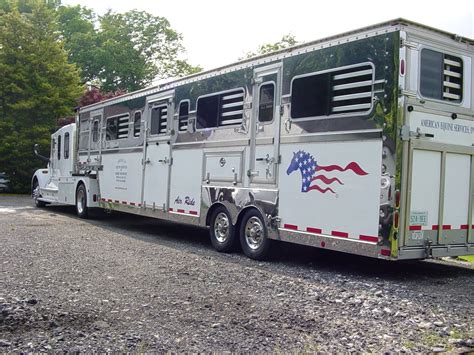 My Kenworth and 10 horse Pegasus semi trailer. | Horse trailers, Horse ...