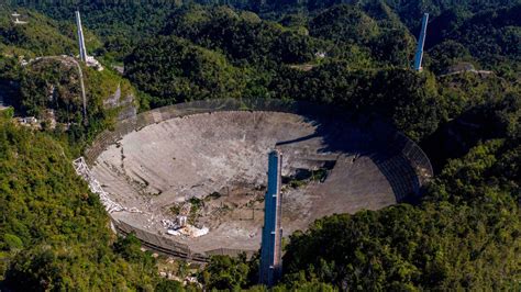 Drone Video Shows Dramatic Moment of Arecibo Observatory Collapse