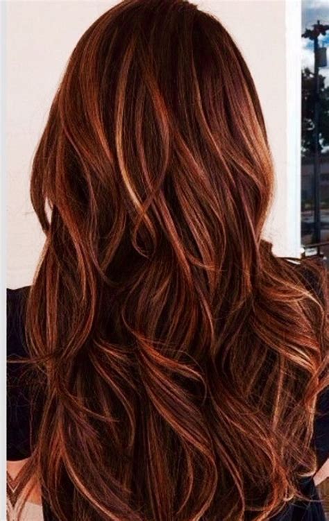 and caramel highlights in dark brown hair red and caramel highlights ...