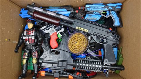 Police Toy Guns Box! Military Toy Guns - Realistic Toy Rifles and Equipment - YouTube