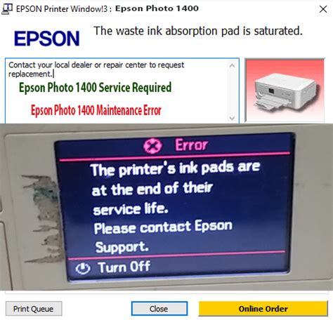 How to reset Epson Photo 1400 - Chipless Printers