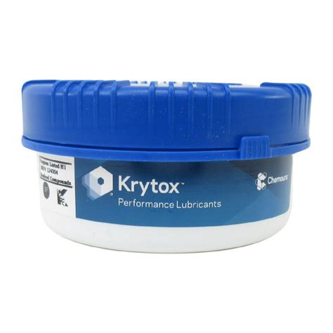 Krytox Performance Lubricants Krytox, Grease, Standard Grade, White, Tub