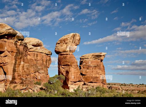 Rock formation with clouds, The Needles District, Canyonlands National ...