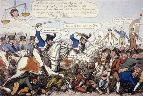 Peterloo Massacre, 1819. /Nthe Peterloo Massacre At St. Peter'S Field ...