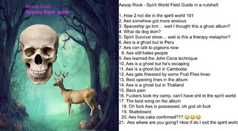 Aesop Rock - Spirit World Field Guide in a nutshell (I posted this in Aes’ subreddit earlier ...