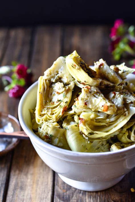 Herb Marinated Artichoke Hearts - Avi Pie