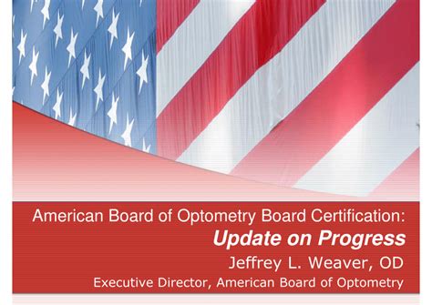 (PDF) American Board of Optometry Board Certification: Update on Progress