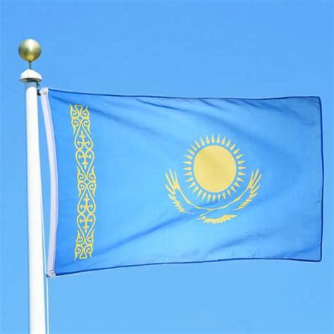 Kazakhstan Flag Kazakhstan National Country Flag Banner Festival History Celebraion Events Decor ...